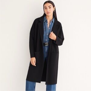 J. Crew Ella Wool Blend Open Front Longline Cardigan Sweater Size Small Women's